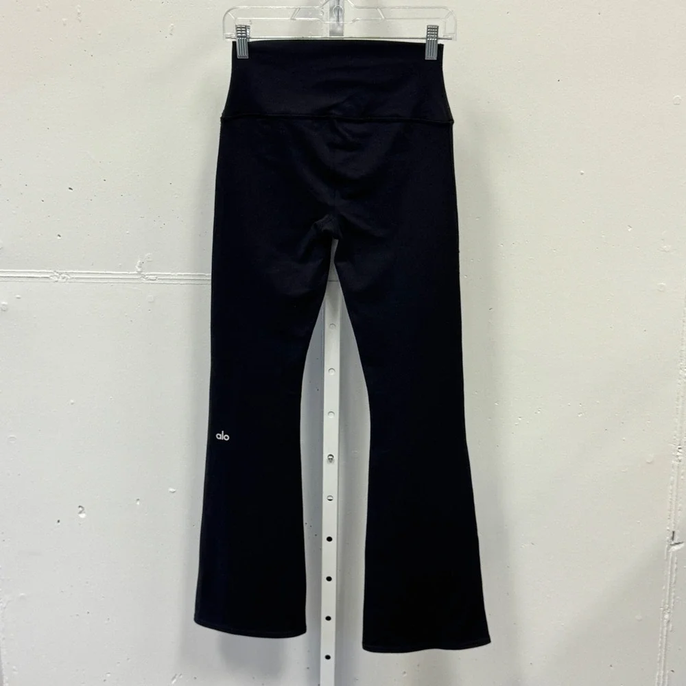 Alo Yoga High Waist Airbrush Bootcut Flare Leggings Black Size Small Yoga Pants